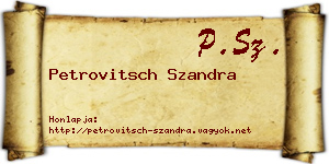 Petrovitsch Szandra névjegykártya